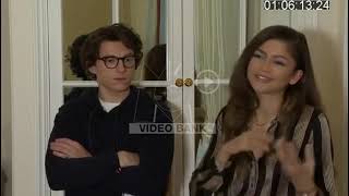 Zendaya and Tom Holland resurfaced france interview [upl. by Trabue843]