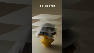 1 cloth drop vs 50 cloths drop  Blender cloth simulation 3d 3danimation asmrsounds satisfying [upl. by Sivrad457]