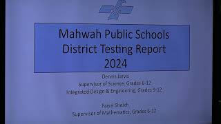 Mahwah Board of Education Meeting October 30 2024 [upl. by Boylston618]