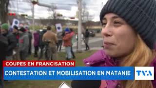 Coupes en francisation Contestation et mobilisation en Matanie — 8 novembre 2024 [upl. by Etteneg]