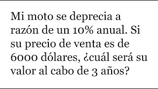 HALLAR EL VALOR CUANDO HAY DEPRECIACIÓN AL PASAR LOS AÑOS Razonamiento Matemático [upl. by Danila]