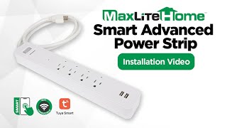 MaxLite Home Smart Advanced Power Strip  Installation Video [upl. by Notla411]