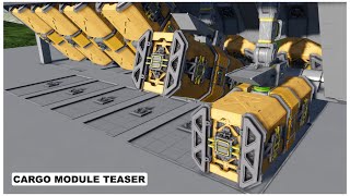 Space Engineers 45° Cargo Module Teaser [upl. by Akimaj]