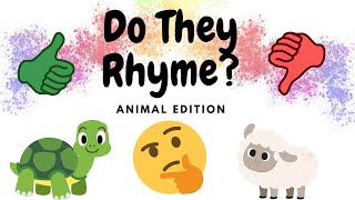 Do They Rhyme ❓🌈  Animals Edition 🐮 [upl. by Zetnas]