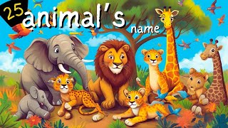 Learn Animals names for kids I Kids English educational video [upl. by Scales284]