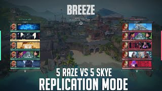 Valorant Replication Mode Full Gameplay 5 Raze vs 5 Skye [upl. by Aicinad]