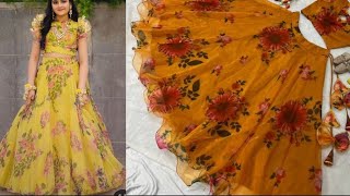 ORGANZA LEHENGA CUTTING And STITCHING  Full Gher Umbrella Lehenga Cutting and Stitching [upl. by Nalani379]