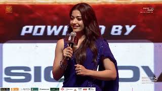 National Crush Rashmika Mandanna Speech  PUSHPAS WILDFIRE JAATHARA in HYDERABAD💥 Allu Arjun [upl. by Ansilma]