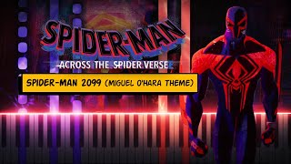 SpiderMan 2099 Miguel OHara THEME SpiderMan Across the SpiderVerse Synthesia Piano Tutorial [upl. by Bull]