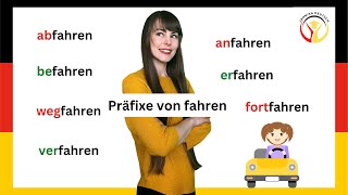 Alle Präfixe von fahren  German class learngerman deutschlernen deutschkurs germancourse [upl. by Nylyahs]