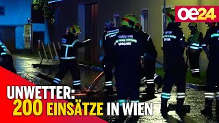 Unwetter Knapp 200 Einsätze in Wien [upl. by Nihsfa]