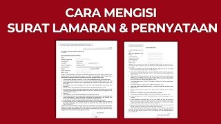 PANDUAN MENGISI SURAT LAMARAN amp PERNYATAAN CPNS KUMHAM 2024 [upl. by Madea]