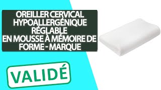 Avis Oreiller Cervical à Hauteurs Réglables en mousse à mémoire de forme Hypoallergénique [upl. by Nimra19]