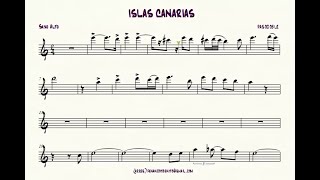 Islas Canarias Pasodoble  Saxo Alto [upl. by Leyes]