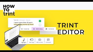 How To Trint  Trint Editor [upl. by Whitman]