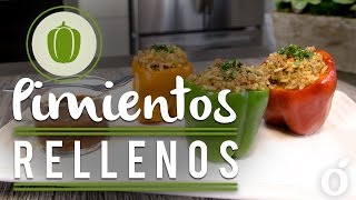 Pimientos rellenos  Stuffed bell pepper dish  Kiwilimon [upl. by Claudette368]