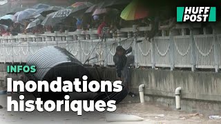 Au Népal des inondations et glissements de terrain font au 148 morts [upl. by Eelrahs]