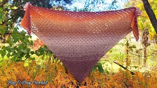 This QUICK and EASY Crochet Shawl Is Only A TWO Row Repeat  quotSpeed Of Lightquot Shawl [upl. by Inoy]