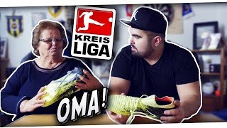 Die KREISLIGA OMA bewertet meine FUSSBALLSCHUHE😂 PMTV [upl. by Eamon]