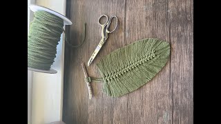 Macrame Feather Tutorial 12 inch feather [upl. by Razec113]