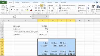 compound interest on excel [upl. by Yanetruoc]