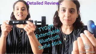 TYGOT Extendable Wireless Bluetooth Selfie Stick with Tripod Stand 😃 Detailed Review हिंदी में [upl. by Nuahsad127]