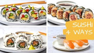 4 Easy Sushi Recipes  How To Make Sushi At Home Like A Pro  Blondelish [upl. by Eiraminot]