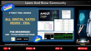 Xilinx Vivado for Beginners VHDL Code for Every Gate In Hindi [upl. by Anrehs]