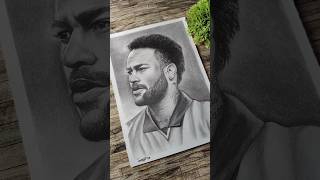 Neymar jr pencil sketch portrait drawing 💚💛 drawing shorts neymar [upl. by Noryv301]