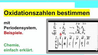 Oxidationszahlen Wertigkeit bestimmen mit Periodensystem Beispielaufgaben [upl. by Brink]