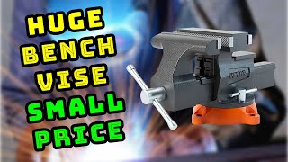 Biggest Bench Vise I found on Amazon Better than Harbor Freight Bench Vise Installation amp Review [upl. by Alejoa]