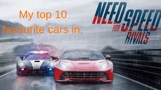 My top 10 favourite cars in Need For Speed Rivals Racer Edition [upl. by Akemet593]