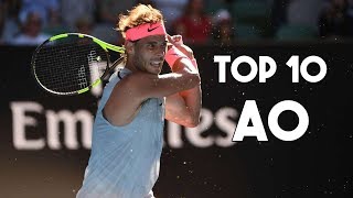 Rafael Nadal  Top 10 Australian Open Points 60FPS [upl. by Ithsav]