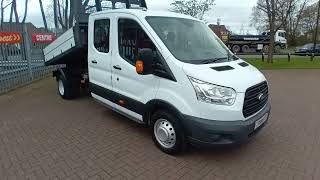 66 reg FORD TRANSIT 350 LWB CREW CAB 7 SEAT TIPPER CLEAN AIR ZONE FRIENDLY 22 CHAIN DRIVE ENGINE [upl. by Eire810]