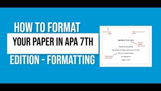 How to format your paper in APA style in 2021  Formatting [upl. by Rann824]