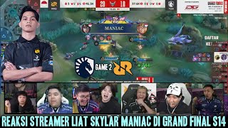 REAKSI STREAMER RRQ SKYLAR MANIAC VS TLID GRAND FINAL MPL ID SEASON 14 [upl. by Vaientina]