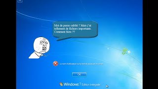 TUTO pour la réinitialisation de mot de passe oublié Windows [upl. by Ssecnirp]