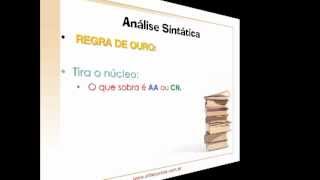 Aula 2  Análise sintática  Período Simples  Português [upl. by Lenka]