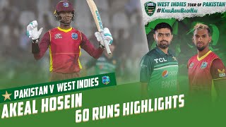 Akeal Hosein 60 Runs Highlights  Pakistan vs West Indies  3rd ODI 2022  PCB  MO2T [upl. by Brennan]