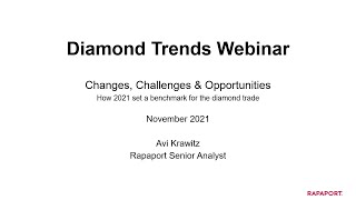 Rapaport Diamond Trends Webinar  Changes Challenges and Opportunities [upl. by Varrian]