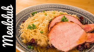 KasselerRezept mit Cranberries und Sauerkraut  MealClub [upl. by Saidnac234]