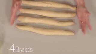 How To Make a 4Braided Challah  Challah Workshop Part 5 [upl. by Erialb]