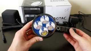 Eagletac ZP10L9 4xXML2 9x18650 car adapter spotlight review by selfbuilt [upl. by Sussman]