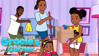 Clean Up Song  Gracie’s Corner  Kids Songs  Nursery Rhymes [upl. by Akahc]