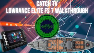 Lowrance Elite FS7 walkthrough on Crescent Shoalie Kayak [upl. by Manon]