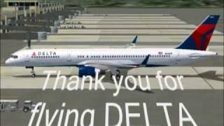 Delta flight 82 from Tokyo to Guam FS2004 [upl. by Ronacin]