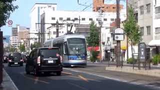 岡山電気軌道のLRT「momo、momo²」（Okayama electric railway） [upl. by Atoked]