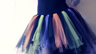 How to Make a Tutu Skirt NO SEW with Last Minute Option [upl. by Eoj329]