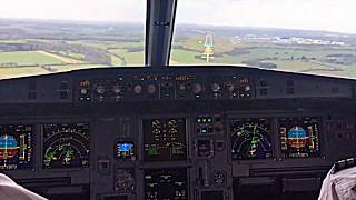 Airbus A319 Cockpit View of Extreme Windy Landing [upl. by Varien]