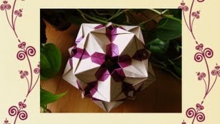 Origami ♥ Sandra Tony ♥ Kusudama [upl. by Ronaele]